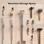 6 Pack Metal Garage Hooks, Heavy Duty S Hooks Tool Hangers for Garage Wall, Shed, Garden Storage Organizer