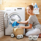 Wool Dryer Balls - Natural Fabric Softener, Reusable, Reduces Clothing Wrinkles and Saves Drying Time. Handmade Fair Trade No Lint Fabric Softener White (Pack of 6)