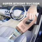 Portable Handheld Vacuum Cleaner Cordless, Cleaner for Dirt Home Pet Hair, Car Interior Dust, Power Suction Lightweight Stylish Hand Vacuum (Pink)