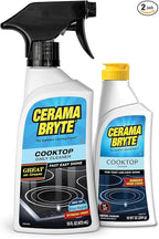 Cerama Bryte Heavy-Duty + Daily Spray Stove Top and Cooktop Cleaner Combo Kit for Glass and Ceramic Surfaces, 16 & 10 Ounces, 2 Pack