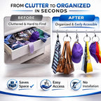 Rolly Hanger® Closet Space Saver – Premium Rotating Aluminum Organizer for Belts, Ties, Hats & Handbags – Heavy Duty 360° Swivel – Declutter & Maximize Storage (1 Pack)