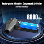 Compressed Air Duster, Electric air duster-4-Gear Adjustable Dust Blower for Computer, Keyboard, Outdoor, House and Car, Powerful Dust Cleaner for Keyboard