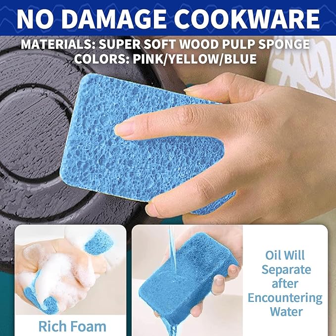 CELOX 24 Pack Cellulose Sponges, Kitchen Sponges for Dishes Cleaning