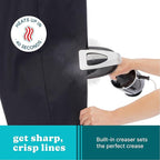Homedics PerfectSteam Handheld Garment Steamer for Clothes, Sheets and Curtains - 1550 Watts Portable Garment Steamer, Fast Heat, Turbo Power, 15-Minute Continuous Steam, Built-In Crease Attachment