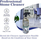 InterCare Marble and Travertine Cleaner, Natural Stone & Terrazzo Liquid Cleaner, Shower & Tile Surface Care, Floor, Walls & Countertop Cleaner and Degreaser, Refill Gallon