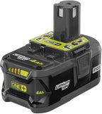 RYOBI P1819 18V One+ Lithium Ion Combo Kit (6 Tools: Drill/Driver, Impact Driver, Reciprocating Saw, Circular Saw, Multi-Tool, LED Worklight, 4.0 Ah & 1.5 Ah Battery, Charger, Bag)