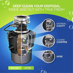 True Fresh Garbage Disposal Cleaner Powder Packets, Large 15g Drop-In Sink Packets, Deep Foaming Sink & Drain Cleaner for Grease & Residue, Disposal Cleaner and Deodorizer, Fresh Citrus Scent, 24 Pack