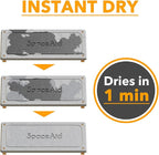 SpaceAid DryingNeat Sink Organizer, Instant Dry Sink Caddy Organizers, Kitchen Sponge Soap Holder Dispenser, Countertop Fast Drying Rack (Bamboo Feet, Gray)