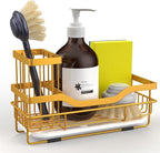 Vanwood Sponge Holder for Kitchen Sink Caddy Organizer With Brush Holder & Drain Tray, Rustproof Dish Soap Caddy for Counter - Storage & Home Accessories