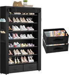 OYREL Tall Shoe Rack Dustproof Cabinet Large Capacity 8 Tier Shoe Organizer,32-40 Pairs of Shoes