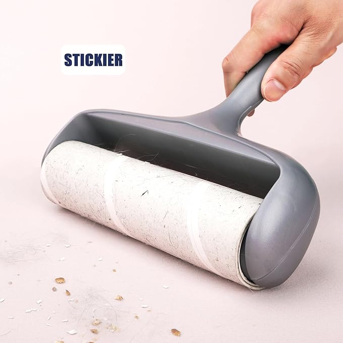 8 inch Wide Lint Roller Refills Compatible with Scotch Brite 50% Stickier Large Surface Roller Refill, Works Great On Pet Hair, 60 Sheets per Refill, Pack of 6, 360 Sheets Total
