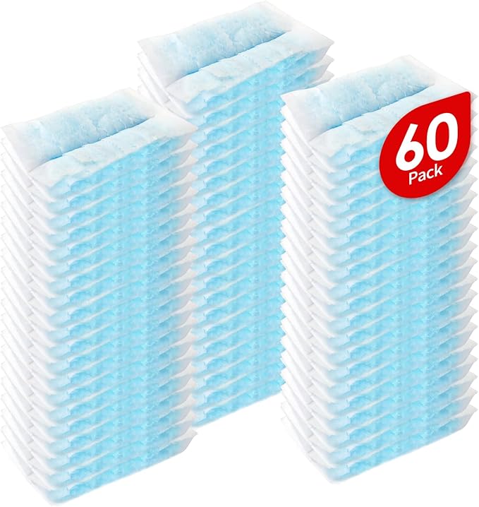 Disposable Microfiber Feather Duster Refills, Multi-Surface Duster Compatible with Swiffer Dusters Handle, 60 Count(Unscented, Pack of 1)