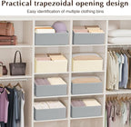 Storage Bins Cube Storage Organizer - 8 Pack Fabric Trapezoid Storage Cubes for Bins and Baskets for Shelves Collapsible Non-Separating Trapezoidal Flared Cube Organizer, Light Gray