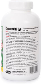 ComStar Commercial Lye | Sodium Hydroxide Beads with Natural Blue Dye | Eco-Friendly, Industrial Strength, Biodegradable Drain Opener | Static-Free, Unique Beads for Soap Making | 2 lb. (30-620).