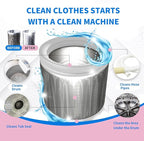 24-Pack Washing Machine Cleaner Tablets HE Front Load and Top Load Compatible Descaler Pods for Laundry Tub, Drum and Gasket Septic Safe, Fresh Scent (1-Year Supply)