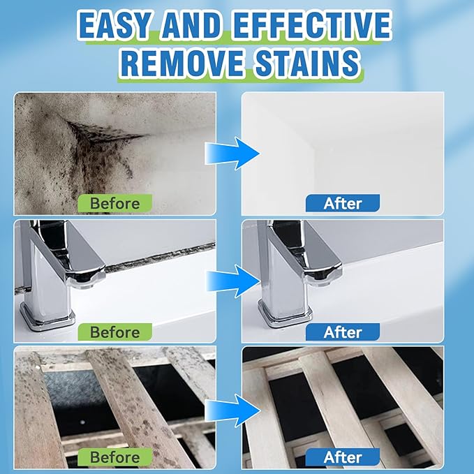 Wall Cleaner Spray, Home Mold Stain Cleaning Spray, All-Purpose Cleaner Spray for Tiles, Walls, Ceiling, Deck, Wood, Brick, Showers, Kitchen, Sink, Grout, Washing Machine Gasket