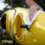 Crocodile Cloth Outdoor Cleaning Wipes – 80 Count Plant-Based Cloths (15"x10"), Skin Safe, Pre-Moistened, Aloe & Vitamin E Infused, Large, Absorbent, Multi-Surface Disposable Wipes