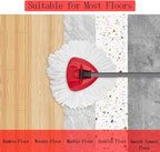 6-Pack Spin Mop Head Refills for Ocedar Easywring with 1 Base Head and 1 Mop Scrub Brush Head, Replacement Reusable Microfiber Mop Heads for O Cedar