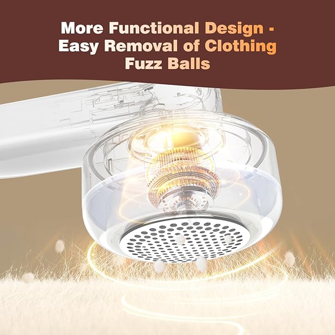 Fabric Shaver for Clothes, Lint Remover with 2 Spare Blades, Electric Sweater Shaver Defuzzer for Clothes Woolen Coats Scarves Gloves Furniture Couches Curtains Pills and Fuzz Balls