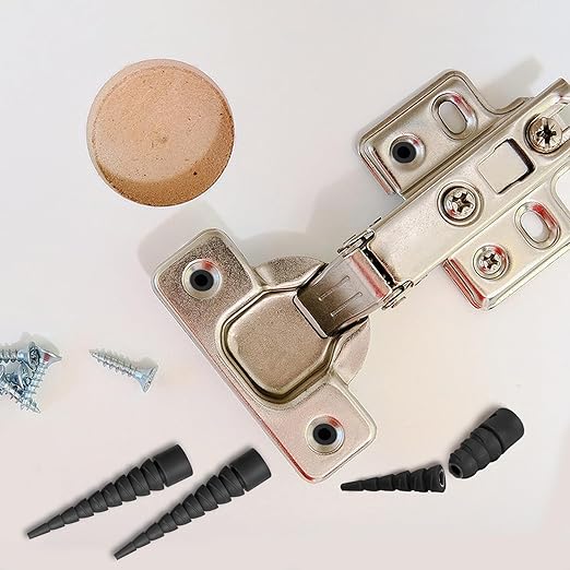 15 Pcs Wood Anchor Stripped Screw Hole Repair Kits-Door Hinge Hole Repair Kits Fit Screws Sizes #2 to #18-Adjustable Wall Anchors for Wood Door Drywall Hole Repair