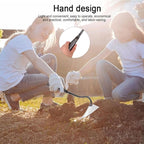 DOITOOL Iron Triangle Garden Hoe 12.4 Inch Weeding Hoe Stainless Steel Blade Manual Weeder Garden Tool for Weeding Gardening Loosening Edging Cultivating Farm