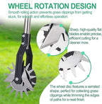 Wheel Rotary Edger, Adjustable 63” Manual Lawn Edger Tool with Gloves, Stainless Steel Trimmer for Sidewalk, Grass and Weed Edging, Ideal for Garden Landscaping and Yard Maintenance