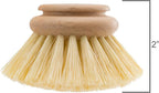 REDECKER Tampico Replacement Head for Dish Brush - Set of 2, 2-inch - Made in Germany - Tampico Fiber & Untreated Beechwood Handle - Replacement Head for Redecker Dish Brush