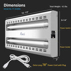 Awoco 12W LED Stainless Steel 100V-240V Wall Mount Sticky Fly Trap Lamp for Capturing Flies, Mosquitoes, Moths and Flying Insects, Perfect for Home, Restaurants, Kitchens, Warehouses