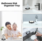 Silicone Bathroom Soap Dishes with Drain Spout-Bathroom and Kitchen Sink Organizer,Sponge Holder,Dish Soap Tray,Perfect for Dispenser,Scrubber,Bottle,Cup on Sink or Counter-Coffee 4.9"×3.2"