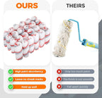 Leumoi 300 Pcs 4 Inch Mini Paint Roller Cover 1/2" Nap Small Microfiber Roller Covers Home Repair Tools House Household Supplies Kit(Red, Gray)