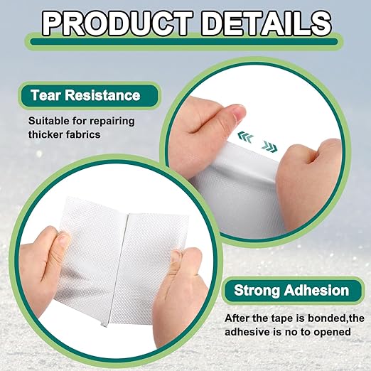 PATIKIL Awning Repair Tape 8m x 15cm Waterproof Canvas Tape High Adhesive Tear Repair Patch Kit for PVC Tarpaulin Tent Awning Fabric RV Sail Boat Cover, White (6" x26.24ft)
