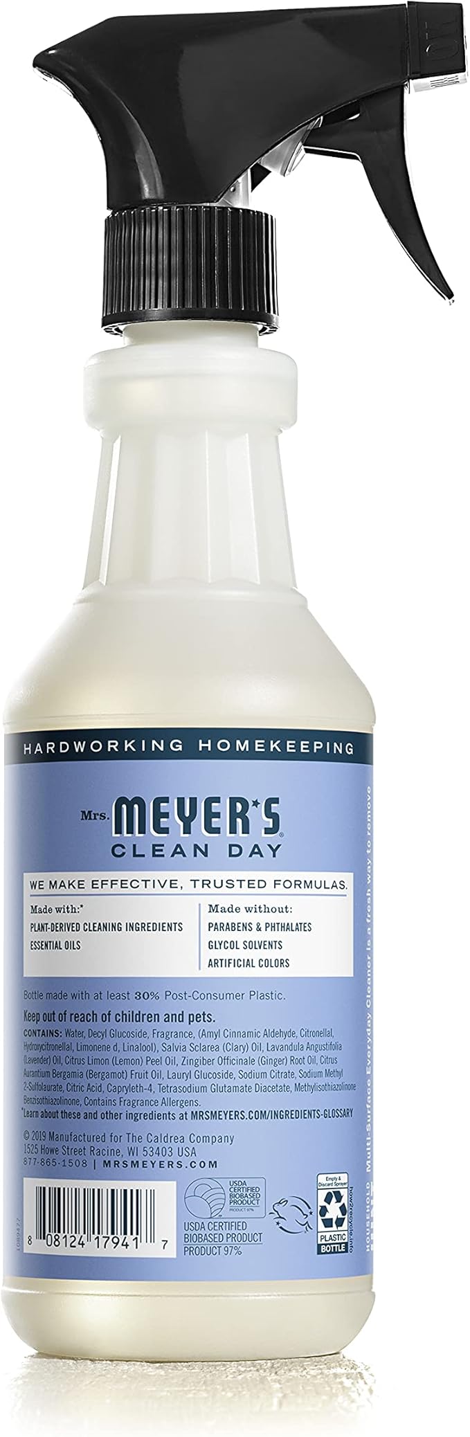 MRS. MEYER'S CLEAN DAY All-Purpose Cleaner Spray, Bluebell, 16 fl. oz