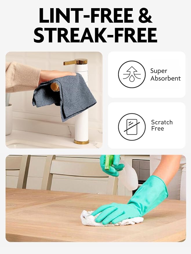 Fantasticlean Microfiber Cleaning Cloth Roll -675 Pack, Tear Away Microfiber Towels, 12" x 12", Reusable, Washable, Ultra Absorbent for Car, Home Supplies, Shop (9 Rolls of DimGray)