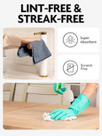 Fantasticlean Microfiber Cleaning Cloth Roll -150 Pack, Tear Away Microfiber Towels, 12" x 12", Reusable, Washable, Ultra Absorbent Dishcloth for Car, Home Supplies, Pet, Kitchen (White & Dimgrey)