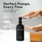 Black Glass Hand and Dish Soap Dispenser Set by Brighter Barns - Kitchen Soap Dispenser Set & Pump - Glass Bottles for Kitchen Sink - Modern Farmhouse Counter Decor, Neutral Home Decor, Gifts (Black)