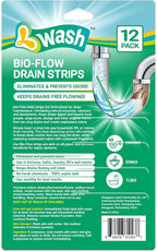 Bio-Flow Drain Strips - 12 Strips | Drain Cleaner & Odor Remover Drain Sticks