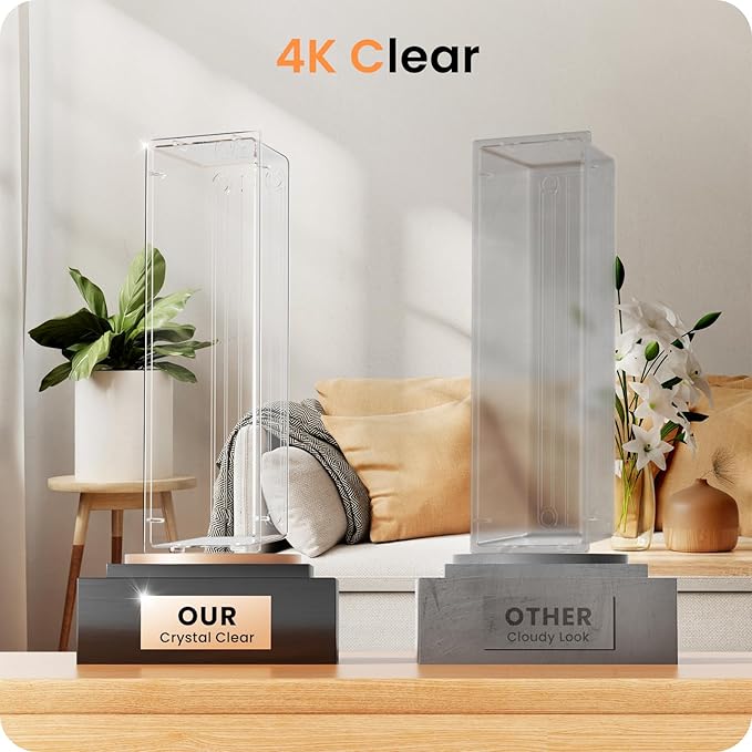 【Crystal Design】A-LUGEI Clear Drawer Organizer,【Military Grade】Acrylic Makeup Organizer, Bathroom Organizers and Storage, Organization and Storage, Organizer Bins for Office Vanity Kitchen Tool Trays
