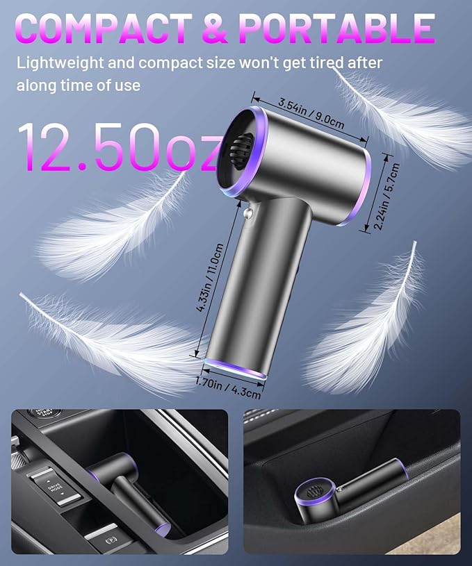Upgrade 4in1 Greenlight Dust Detection Technology Cordless Car Vacuum Cleaner, High Power 15000PA Handheld Vacuum Portable with LED Display, Multi-Nozzles for Car, Home,Office,Camping