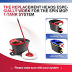 Mop Replacement Head for O Cedar Spin Mop 1 Tank System, 4 Head with 3 Mop Replace Head & One Scrub Brush Head,Microfiber Spin Mop Refills and Floor Scrubber Mop Replace