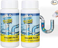 Wild Tornado Powerful Sink & Drain Cleaner Powder - Quick Foaming Super Cleaning Agent for Kitchen, Bathroom & Toilet Pipes (2pcs)