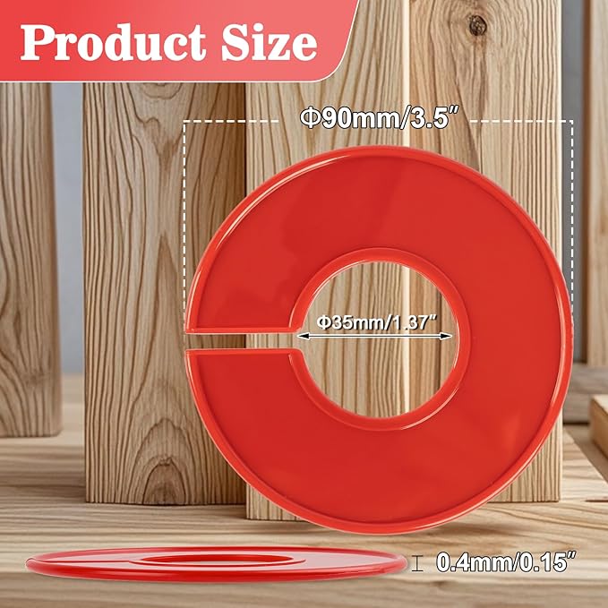 Sukh Baby Closet Dividers 30pcs - Plastic Clothes Organizer Shelf Tags Labels for Clothing Rack Wardrobe Store Warehouse Nursery Must Haves Boutique Supplies Sturdy Durable Flexible No Burrs (Red)