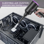 Meudeen Air Duster - Compressed Air - 5.74 oz High Power Cleaning for Computer - PC - 2 Gear Air Blower (Black Purple)