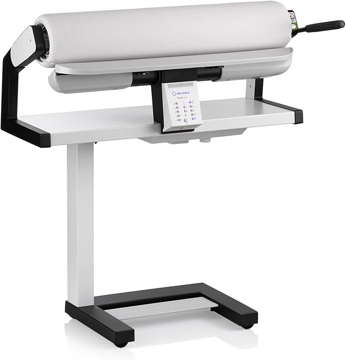 Reliable 100SR Rotary Steam Press - Verve Steam Press With Foot Pedal Control, 3 Steam Settings, Variable Speed, Dual-End Feed for Ironing Long Sheets, 1800W Heating Element, Safety Release Lever
