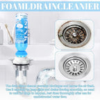 Foaming Drain Cleaner - Sink Cleaner and Deodorizer for Kitchen Sinks, Shower Drains, and Tubs, Monthly Maintenance to Avoid Clogs. (2pcs, sea blue)