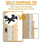 KURUI #6 * 1in Drywall Screws, Dry Wall Screws for Drywall Wood, 266Pcs Coarse Thread Sheetrock Screws - Black Bugle-Head Phillips Self Tapping Wood Screws