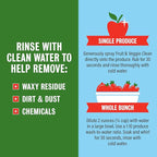 Rebel Green Fruit & Veggie Wash - Natural Produce Wash - Plant-Based Vegetable Wash Spray - Fruit and Vegetable Wash with No Aftertaste - Sustainable Food Wash - (34 oz Refill Bottles, 6 Pack)
