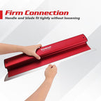 Goldblatt 24 Inch Drywall Skimming Blade, 0.3mm Stainless Steel Blade, Aluminum Body - Rigid Lightweight Drywall Knife with End Caps, Ergonomic Grip, for Mud, Repair Plaster Wall