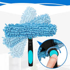 MAVRIZ 5-12 FT Window Washing Kit with Extension Pole, High Reach Window Cleaner Tool 2 in 1 Window Squeegee with Telescopic Pole for Indoor & Outdoor