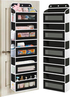 Over The Door Organizer, 5 Shelves Closet Door Hanging Organizer with 10 Mesh Pockets, Nursery Closet Organizers, Baby Essentials, Dorm Room Essentials for Girls