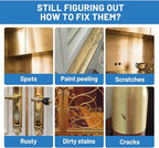 Liquid Gold Leaf Paint High Gloss Multi Surface Rich Gold Paint for Metal, Wood, Plastic, Canvas, Appliance, Furniture Scratch Repair & Art Handcrafts 30ml/1.5oz Fast Drying Acrylic Metallic Finish